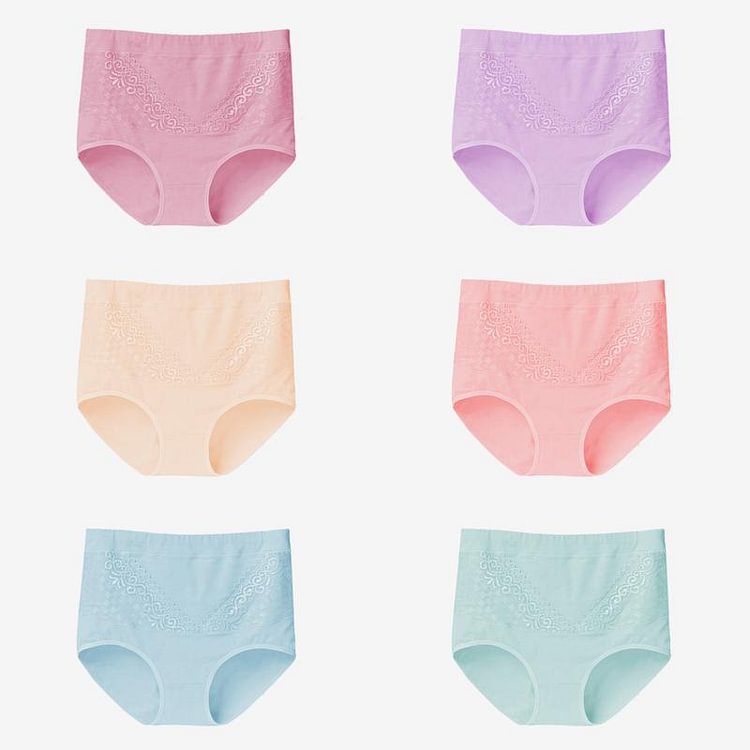 [8 PCS] Plus Size Slim-Fit Lace Panties