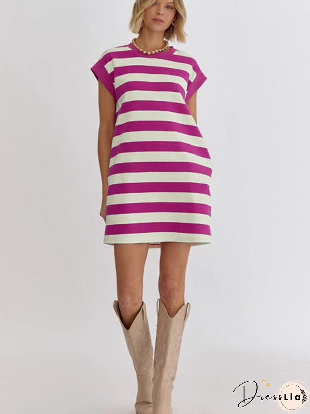Cute Striped Mini Dress