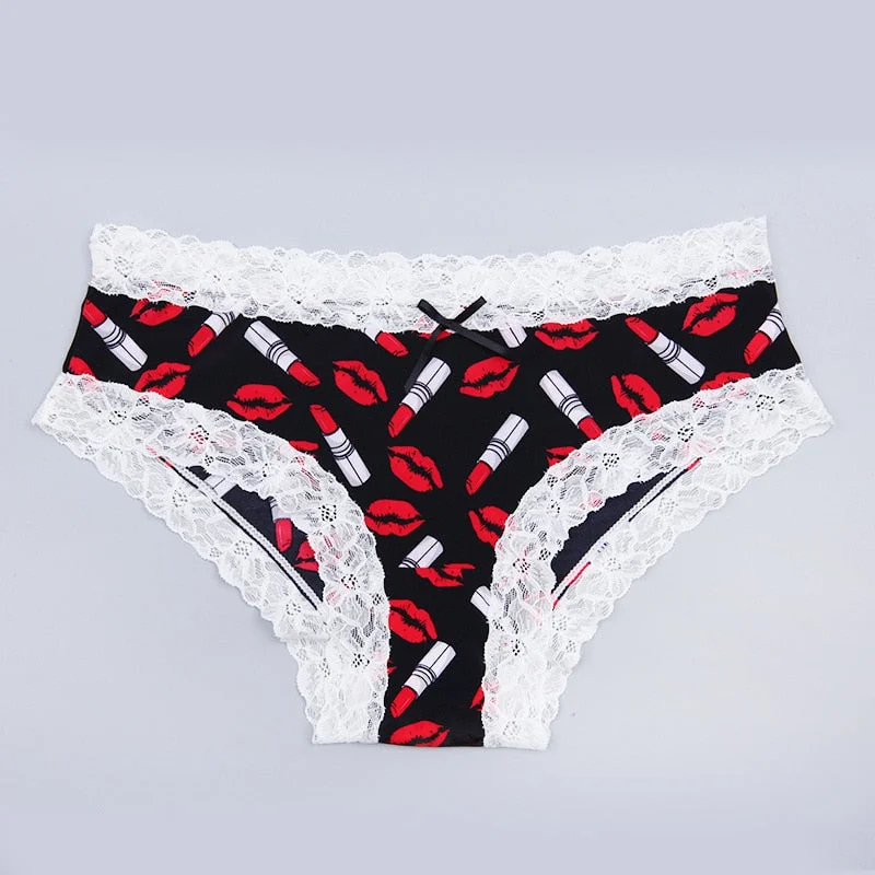 Women's Underwear Sexy Lace Panties Fashion Comfortable Leopard Briefs Low Waist Seamless Underpants Female Sexy Lingerie
