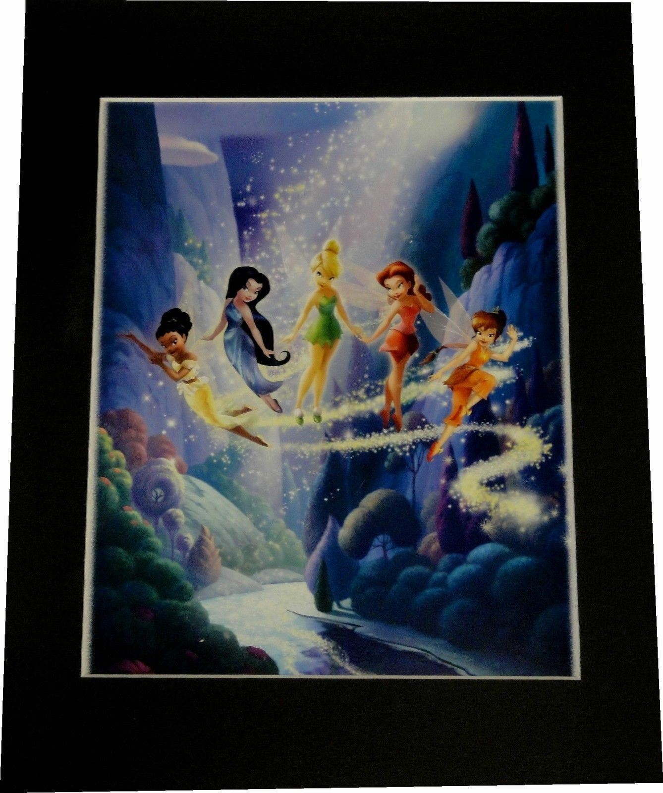 Disney Fairies 8x10 Custom Matted Photo Poster painting Gorgeous Color