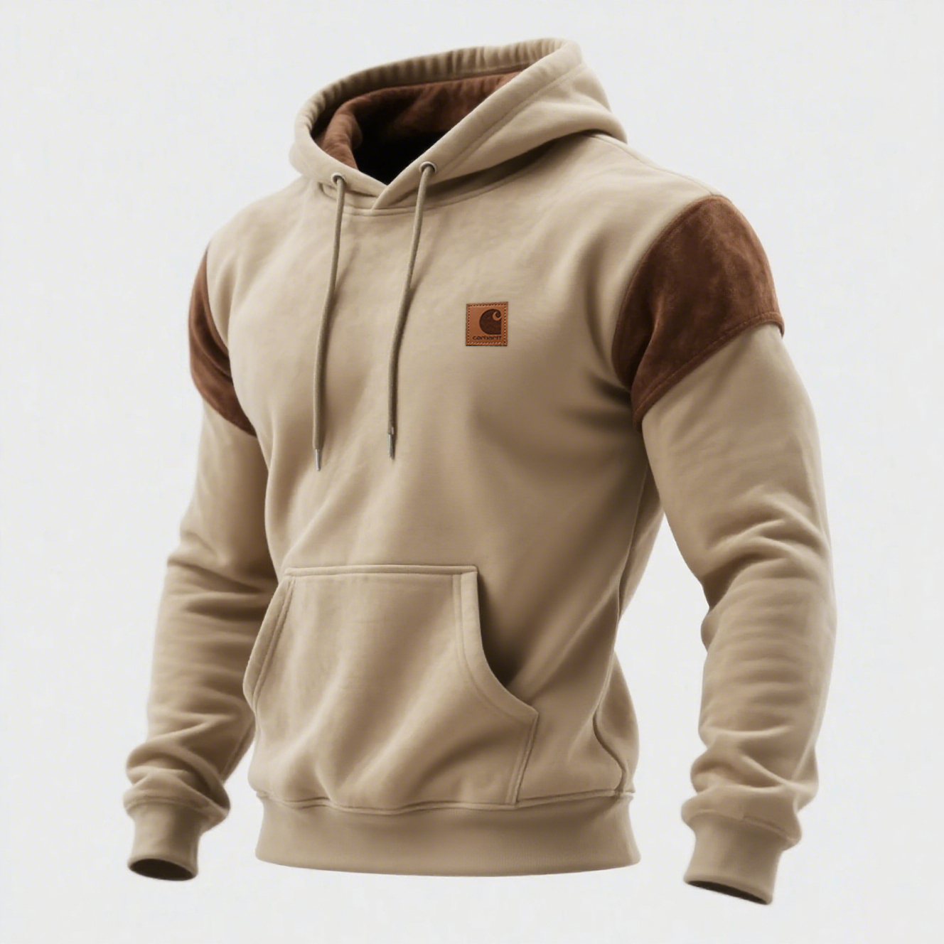 Stylish Hooded Sweatshirt with Contrast Sleeves for All-Season Comfort