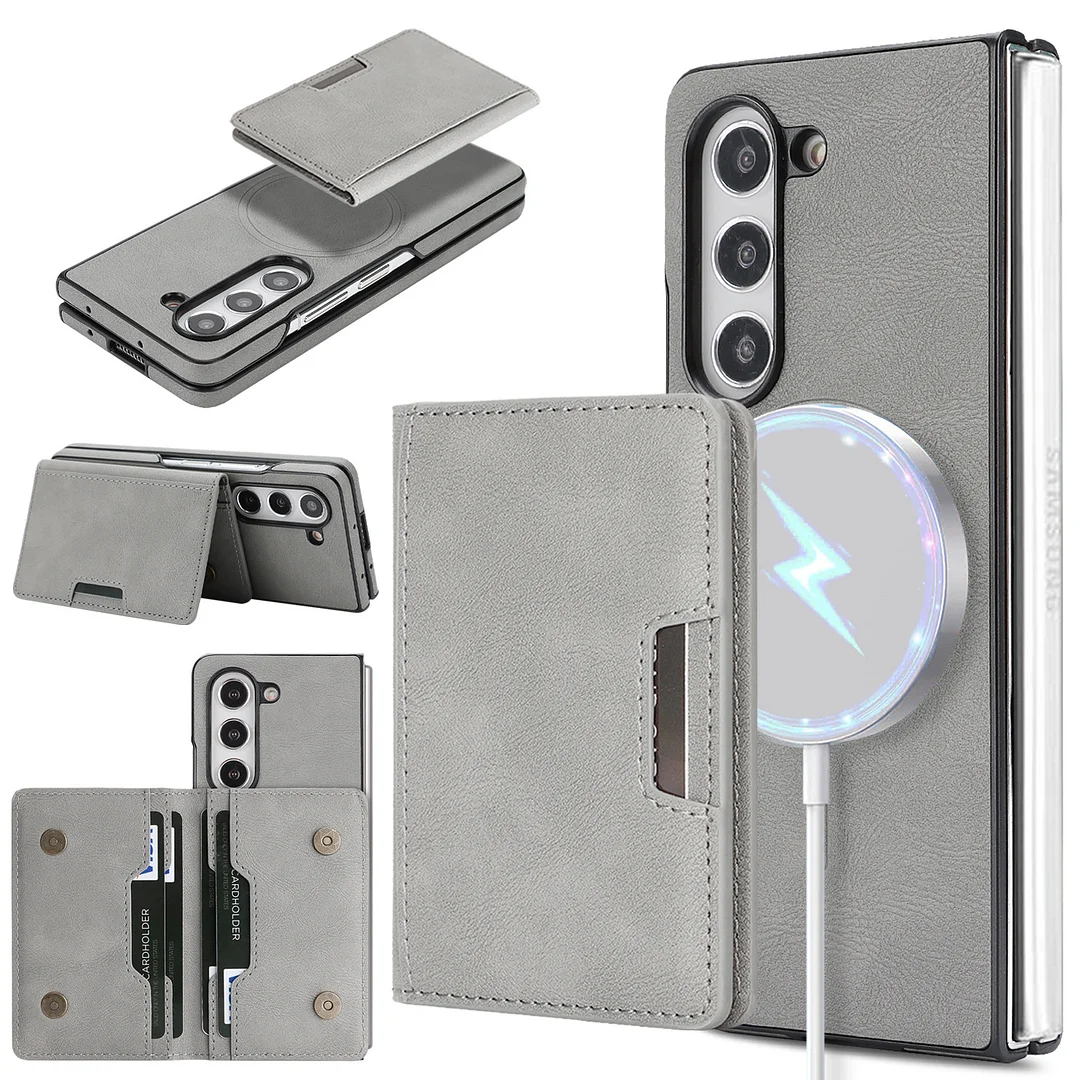 Suitable For Samsung Z Fold7 Wireless Charging Phone Case Z Filp7 2-In-1 Magsafe Magnetic Card Holder