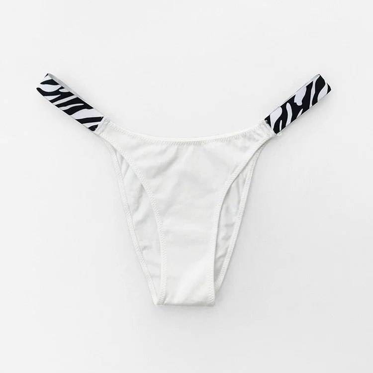 European And American New Panties Sexy Solid Color Panties Fashion Comfort Zebra G-String Low Waist Seamless Underpants Lingerie