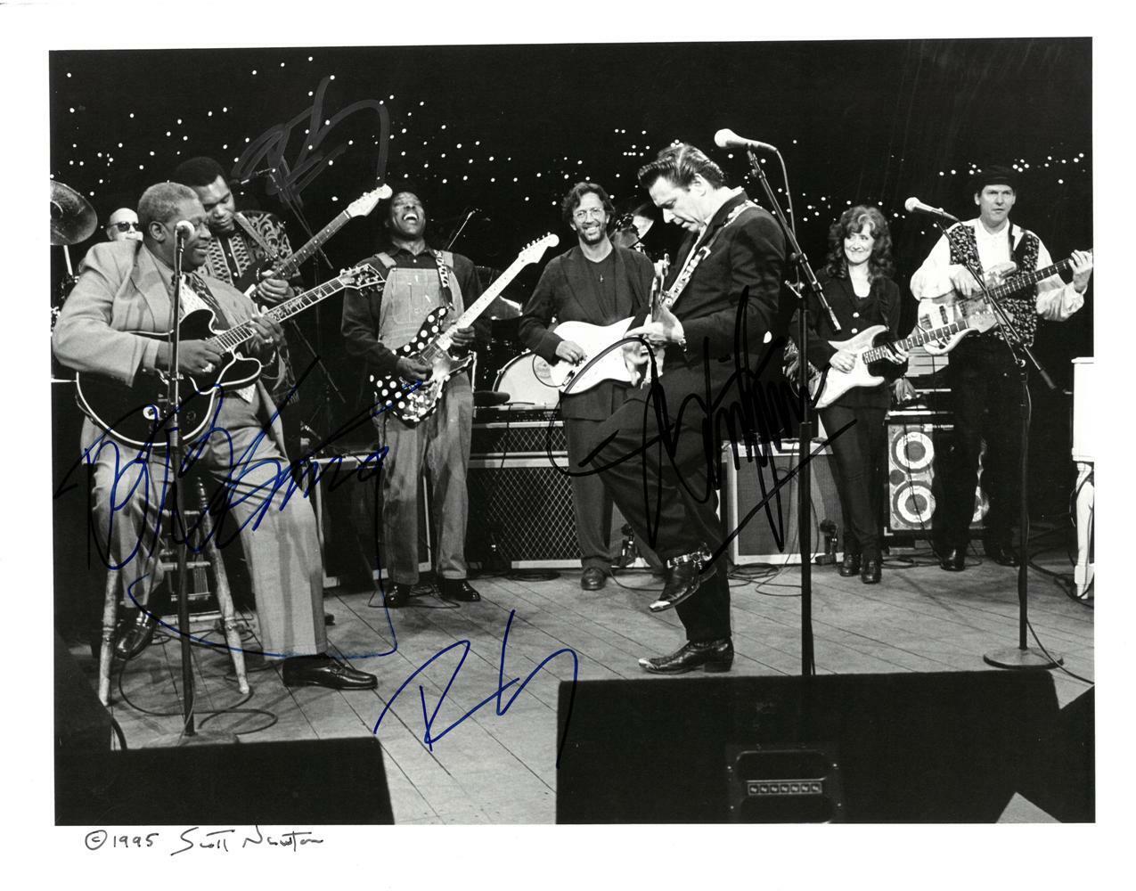 BB King/Robert Cray/Jimmie Vaughan Signed Auto 11x14 B/W Photo Poster painting BECKETT #AA00719