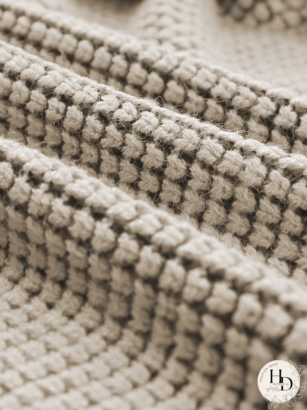 Apricot Oversized Collared Waffle Knit Cardigan