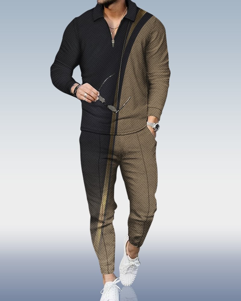 Men's Casual Personality Polo Suit 105
