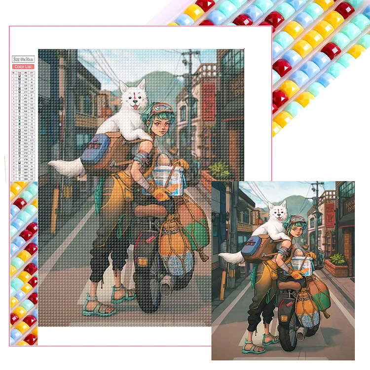 Biker - Full Square Drill Diamond Painting - 40*50CM(Canvas)