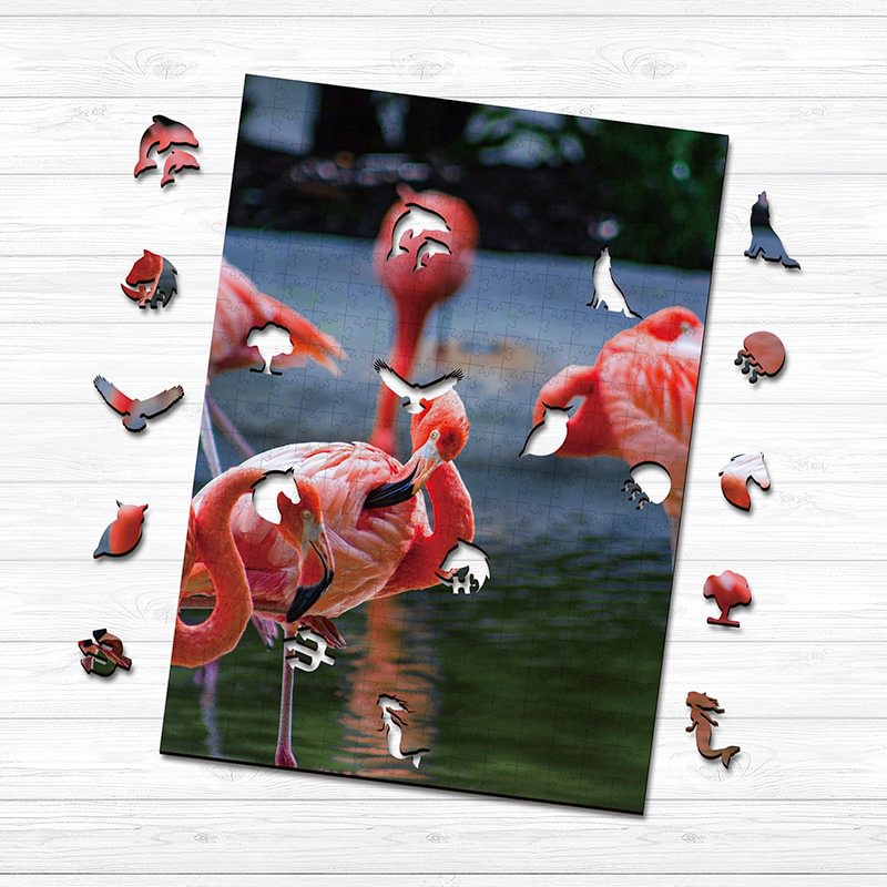 Ericpuzzle™ Ericpuzzle™ Flamingos Wooden Puzzle