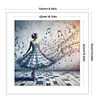 Girl In A Music Skirt-11CT Stamped Cross Stitch 50*50cm/19.69*19.69in tapestrymarket