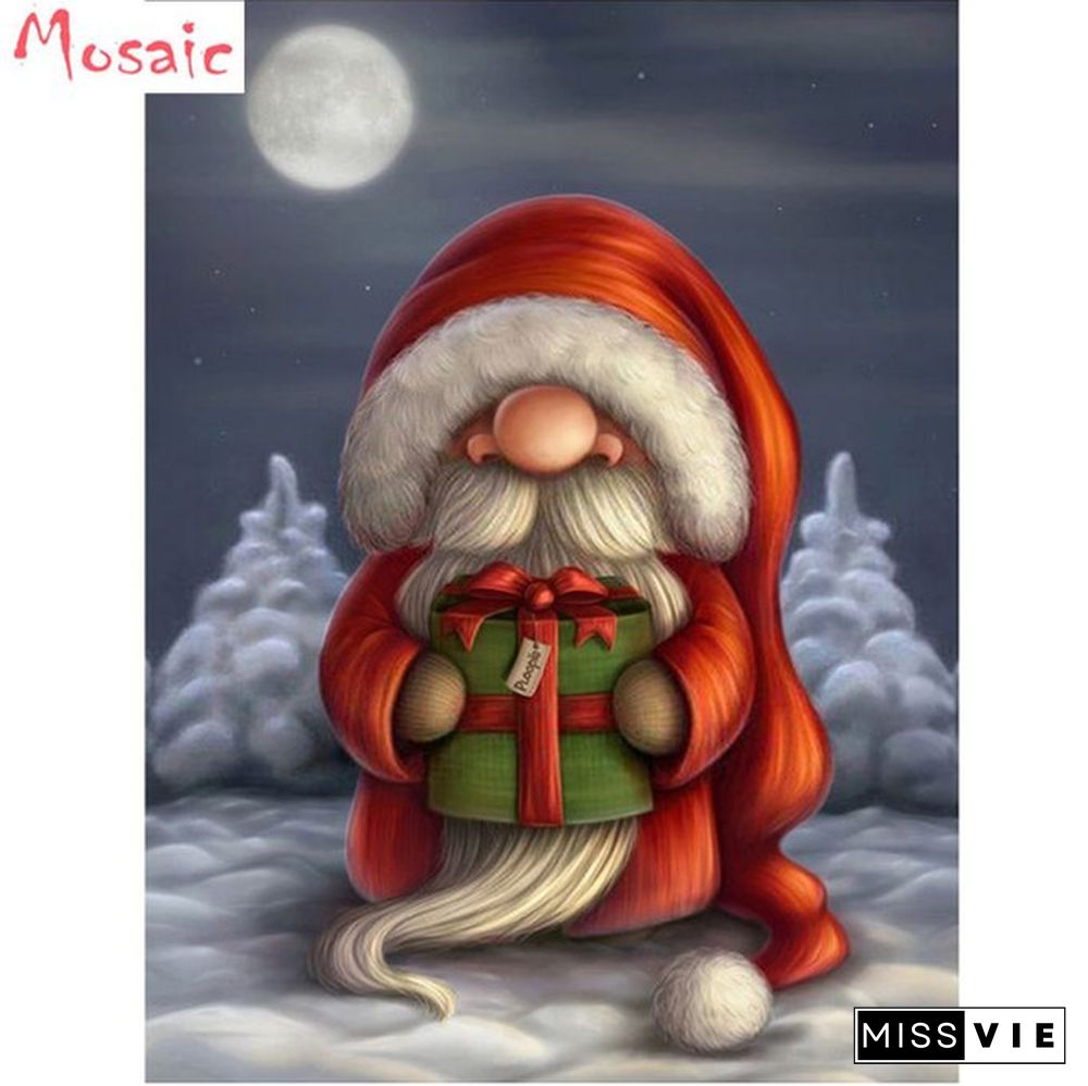 5d Diamond Painting Christmas Party DIY Diamond Embroidery Santa Claus Full Square Drill Cartoon Picture of Rhinestone Painting