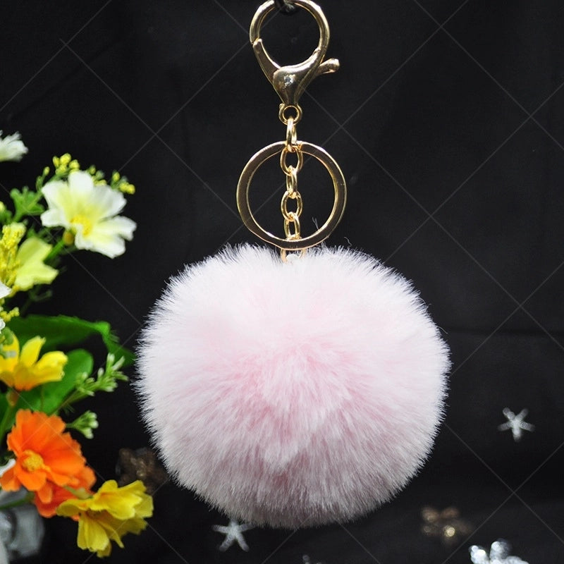 Cute Solid Color Alloy Cloth Women’s Keychain