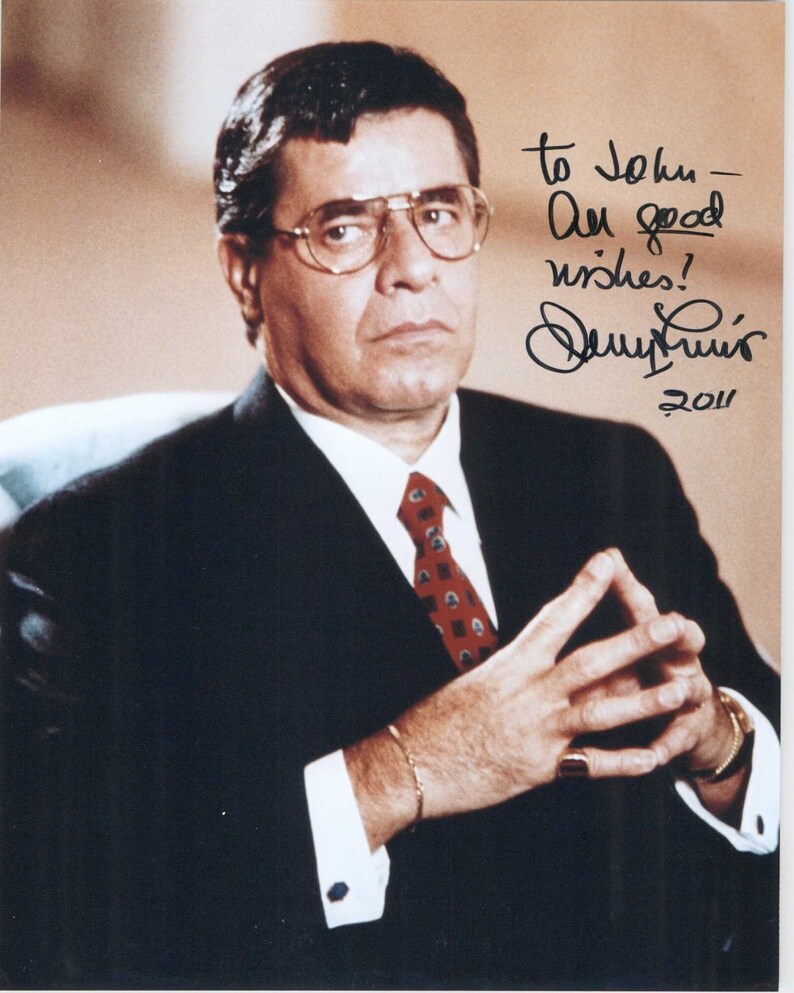 Jerry Lewis Signed Autographed Glossy 8x10 Photo Poster painting 'To John' - COA Matching Holograms