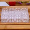 12 grilles bouteilles strass perles boîte de rangement Nail Art Bijoux Conteneur