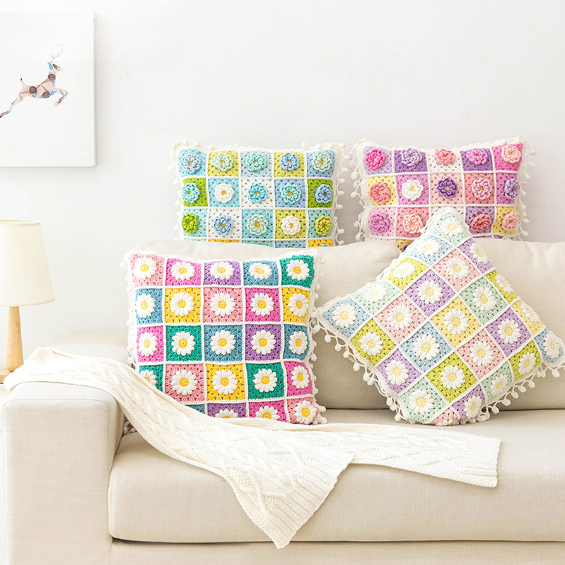 Susan's Boutique Pillow Cover DIY Kit: Luxe Milk Cotton Yarn Bundle