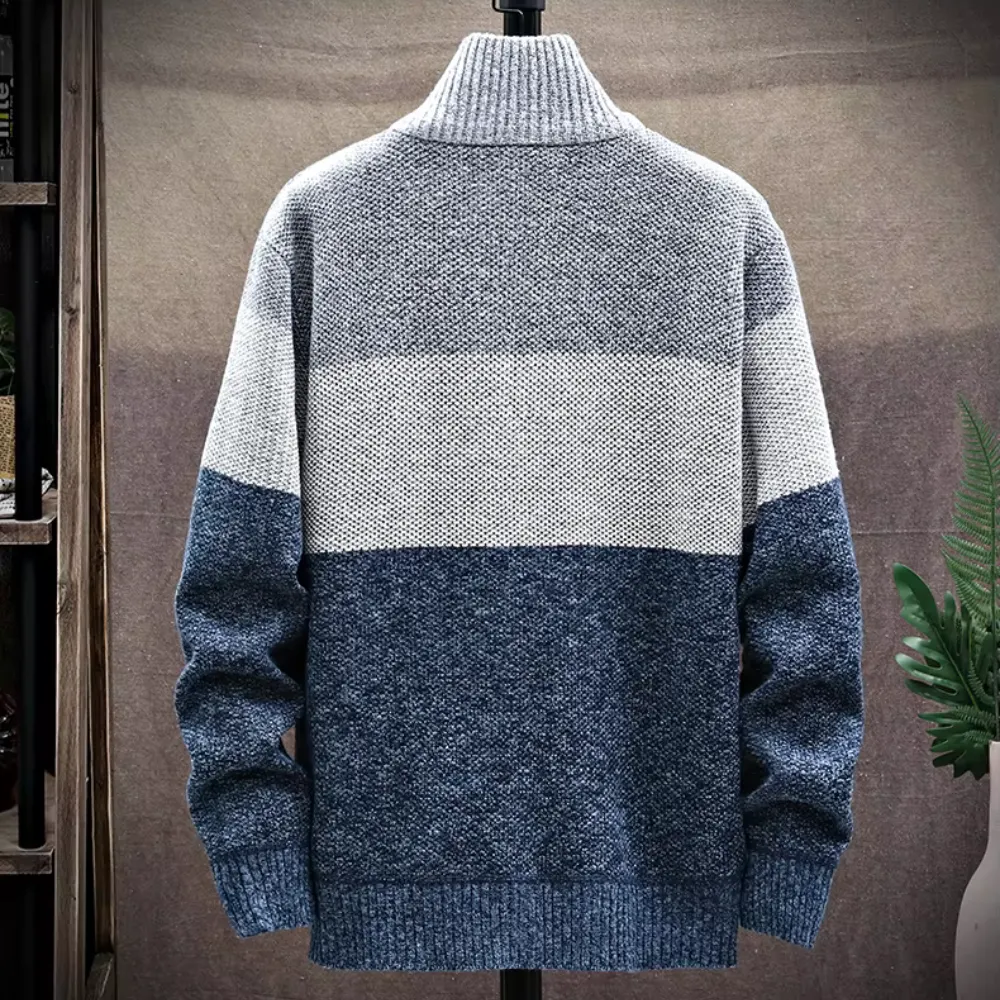 Men's Alden Full-Zip Knit Cardigan &ndash; High Collar Layering Piece &ndash; view 2