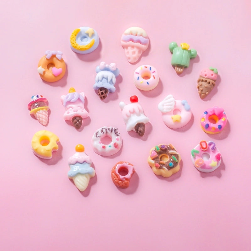 Cute Sweet Cartoon Star Moon Resin Nail Decoration Accessories 10 PCS/Package