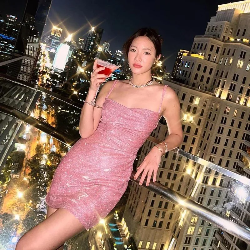 Brownm Backless Mini Dress