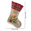 DIY Diamond Painting Christmas Stockings Hanging Ornaments Large Capacity Xmas Socks Pendant Wear Resist Candy Gift Storage Bags for Family Christmas Holiday Party Decoration (Christmas candles)