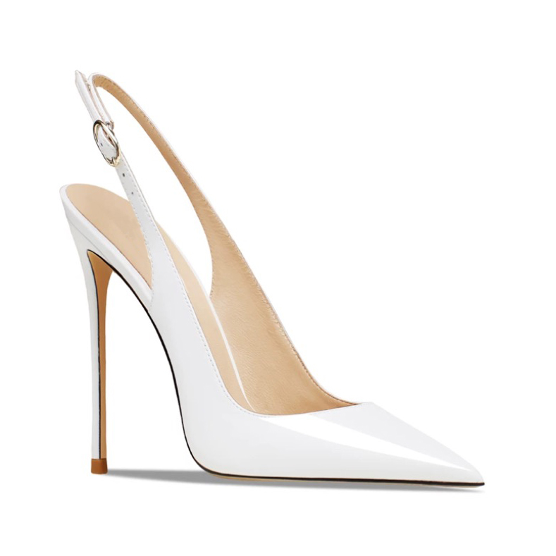 120mm/100mm Women's Sandals Pointed Toe Slingback Heels-MERUMOTE