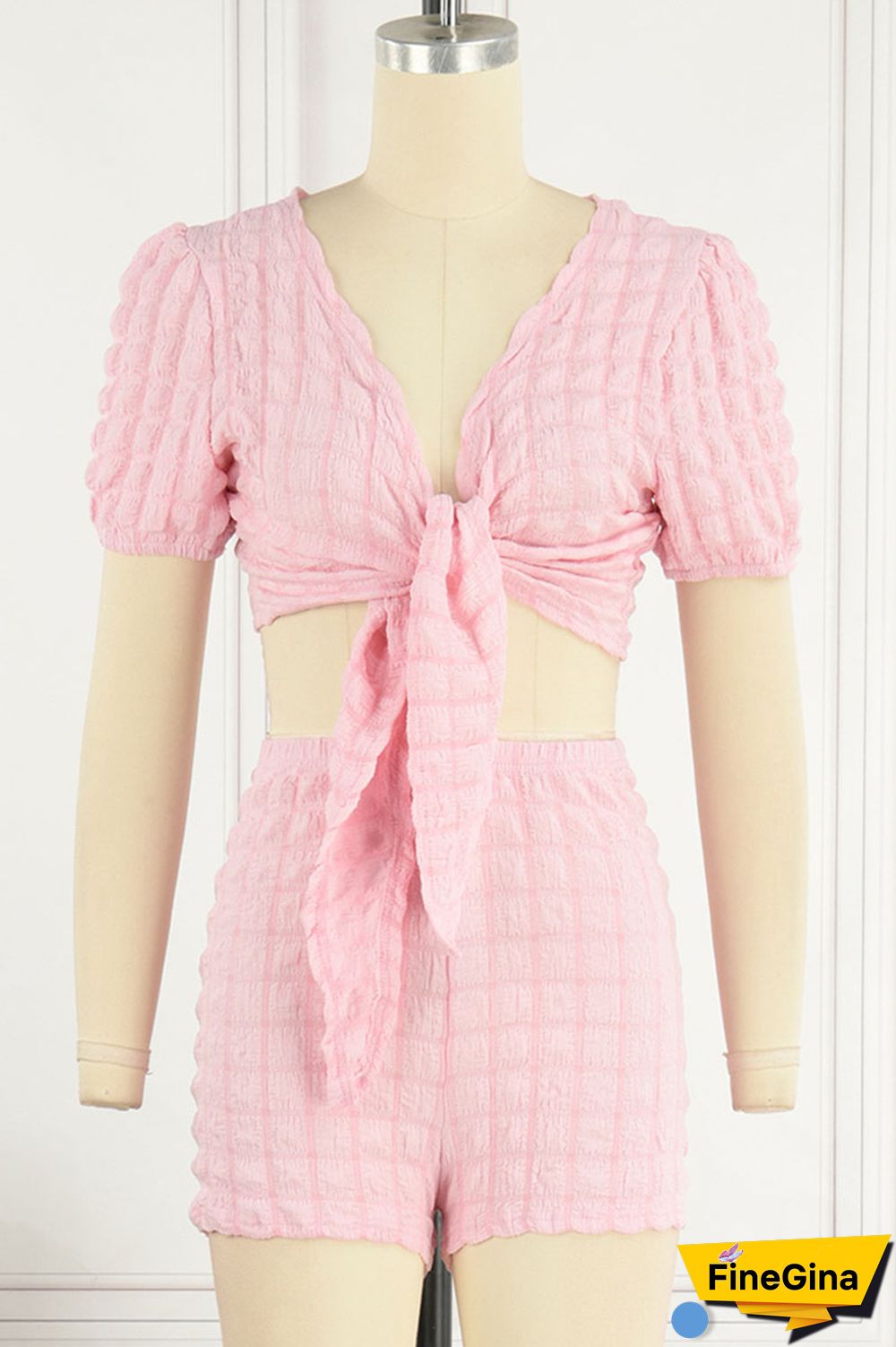 Black Sexy Solid Bandage Patchwork V Neck Short Sleeve Two Pieces