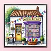 Sewing House-14CT Stamped Cross Stitch 40*40cm/15.75*15.75in
