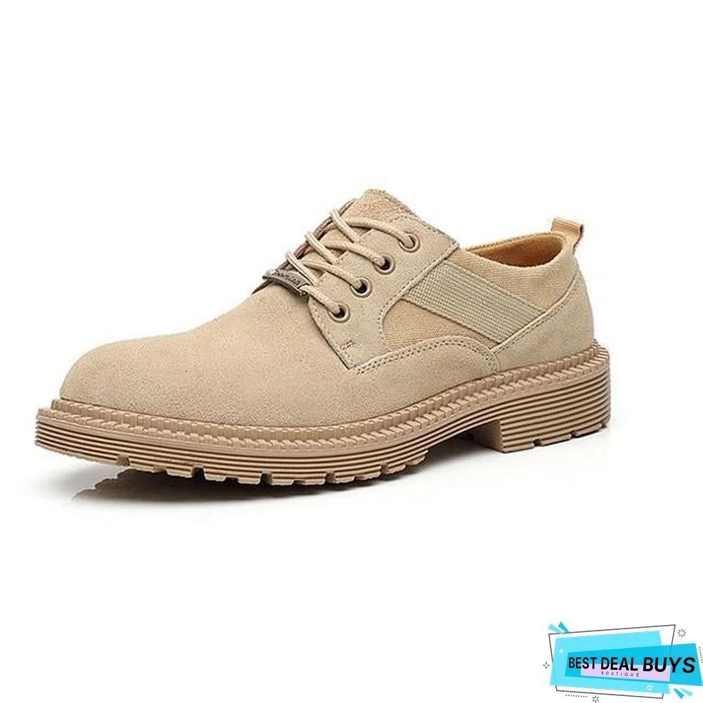 Men's Summer Outdoor Sneakers Cowhide Non-Slipping Black / Yellow / Khaki