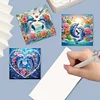 (US Local)6PCS Whale DIY Diamond Art Greeting Cards Congratulations Cards & Gifts