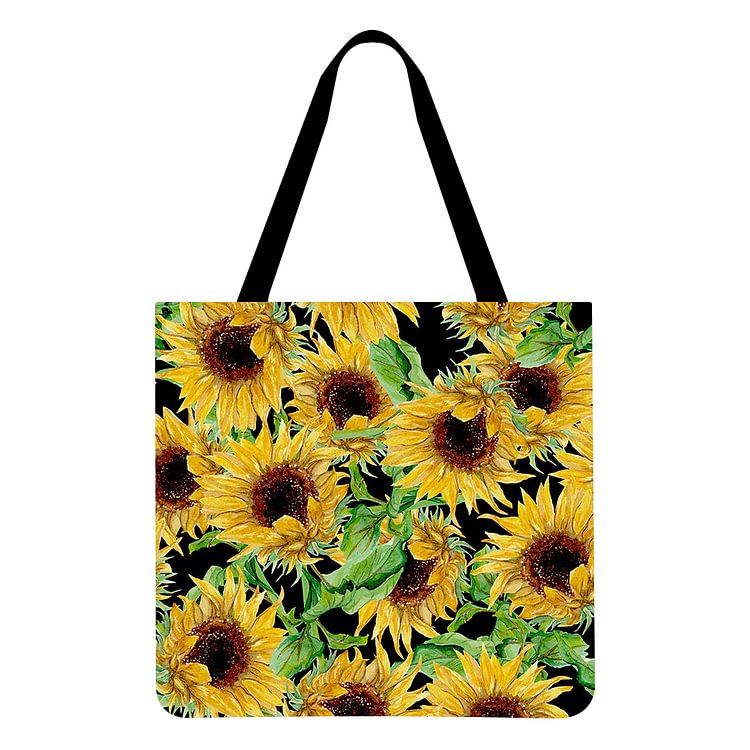 Yellow Sunflower - Linen Tote Bag