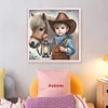 Boy And Pony-11CT Stamped Cross Stitch 40*40cm/15.75*15.75in