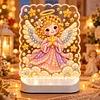 DIY Diamond Art LED Night Light &ndash; Light-Up Table Decor, Double-Sided Printed DIY Crystal Pearl Painting Decoration for Holiday & Gifts(Little Angel)