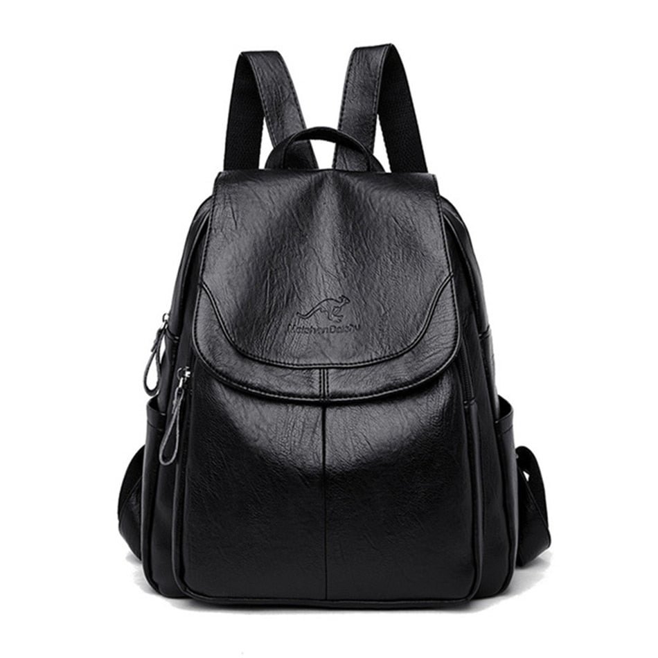 Casual Women Leather Backpack Designer Shoulder Bags For Women 2022 Back Pack School Bags For Teenage Girls Sac Mochila Feminina