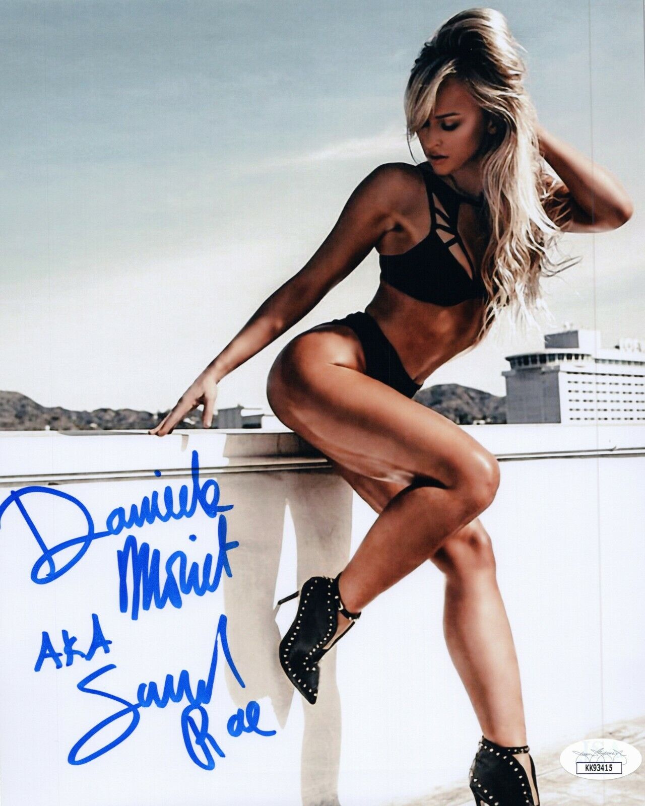 DANIELLE MONET ~SUMMER RAE Authentic Hand-Signed WWE DIVA