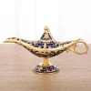  Classical Aladdin Magical Lamp, Retro Magical Wishing Ornament, Tabletop Decoration with Finely Polished Surfaces for Home, Party