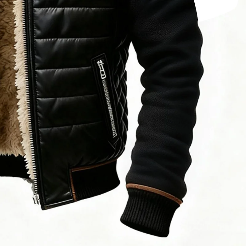 Men's New Autumn/winter Down Jacket With Suede Trim-inspireuse