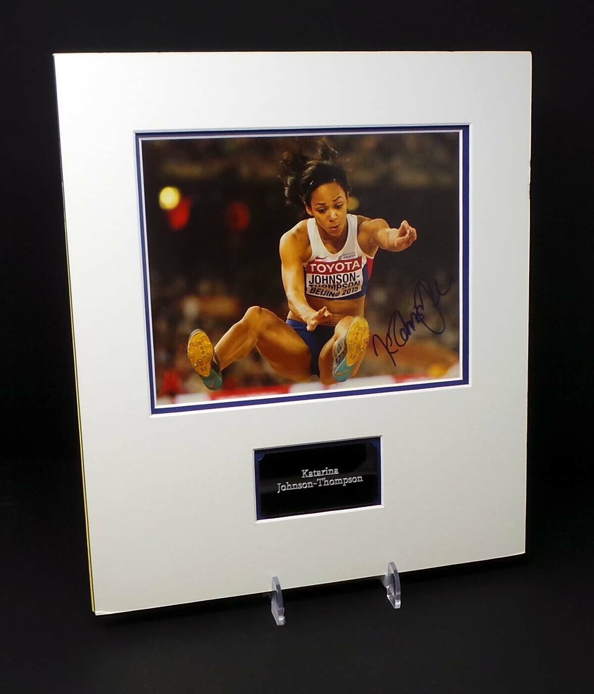 Katarina JOHNSON-THOMPSON Signed & Mounted 10x8 Photo Poster painting AFTAL RD COA Heptathlete