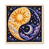 Stamped Cross Stitch Kit for Adults Celestial Sun Moon Wall Art 11CT tapestrymarket
