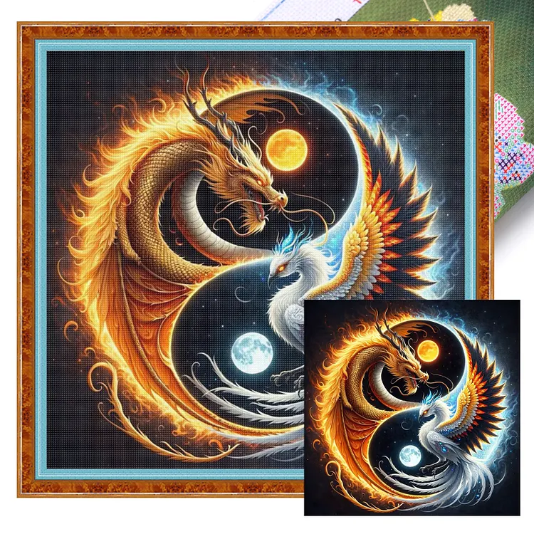 【Yishu Brand】Tai Chi Yin Yang 40*40cm 11CT Stamped Canvas Cross Stitch gbfke