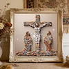 Croix en pierre J&eacute;sus sp&eacute;ciale en forme de 5d bricolage partiel diamants points kits d&rsquo;art en gemmes pour adultes d&eacute;butants d&eacute;coration int&eacute;rieure pein
