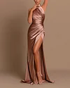 Women's Solid Color Sleeveless Slit Dress