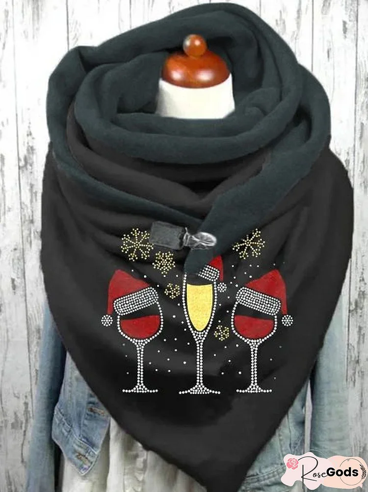 Glass To Celebrate Christmas Scarf