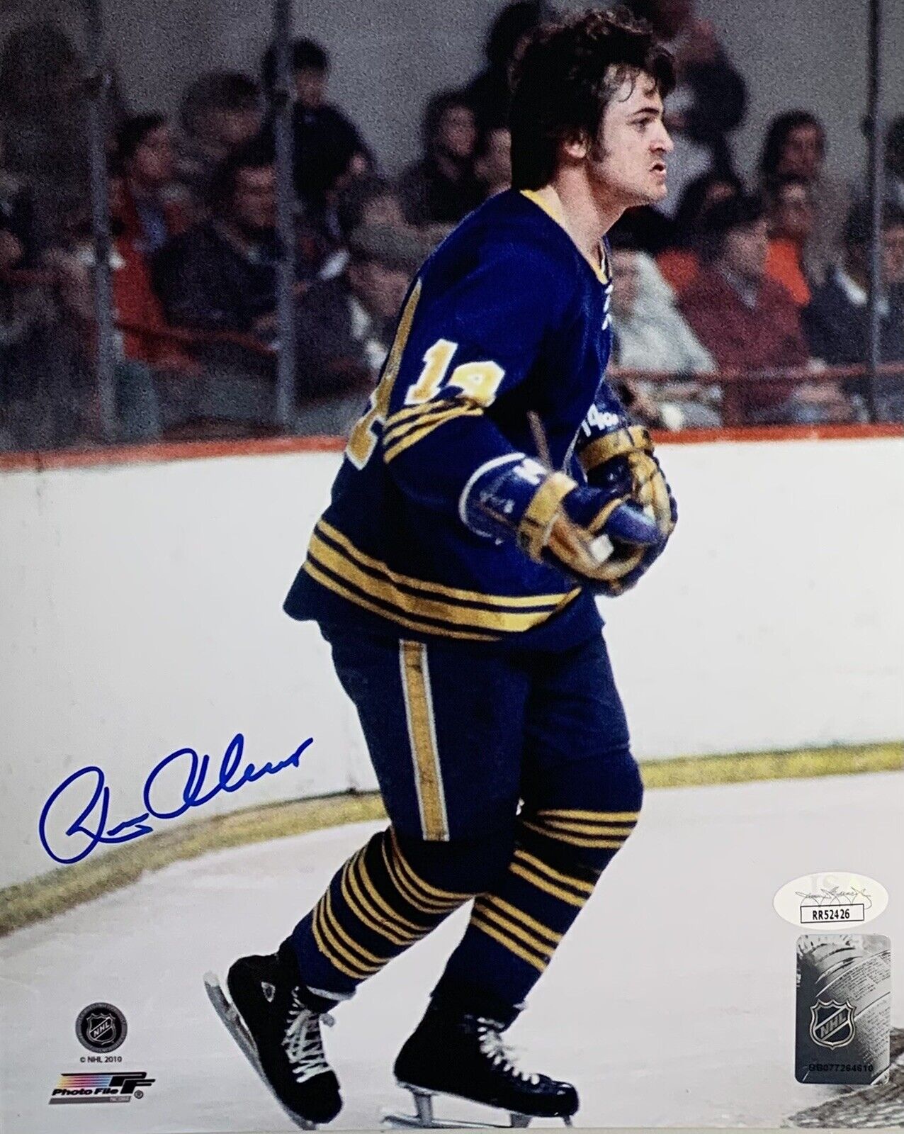 Rene Robert Buffalo Sabres RW French Connection Autographed 8x10 Pose #1 JSA