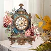 Diamond Painting Acrylic Flower Clock Ornament