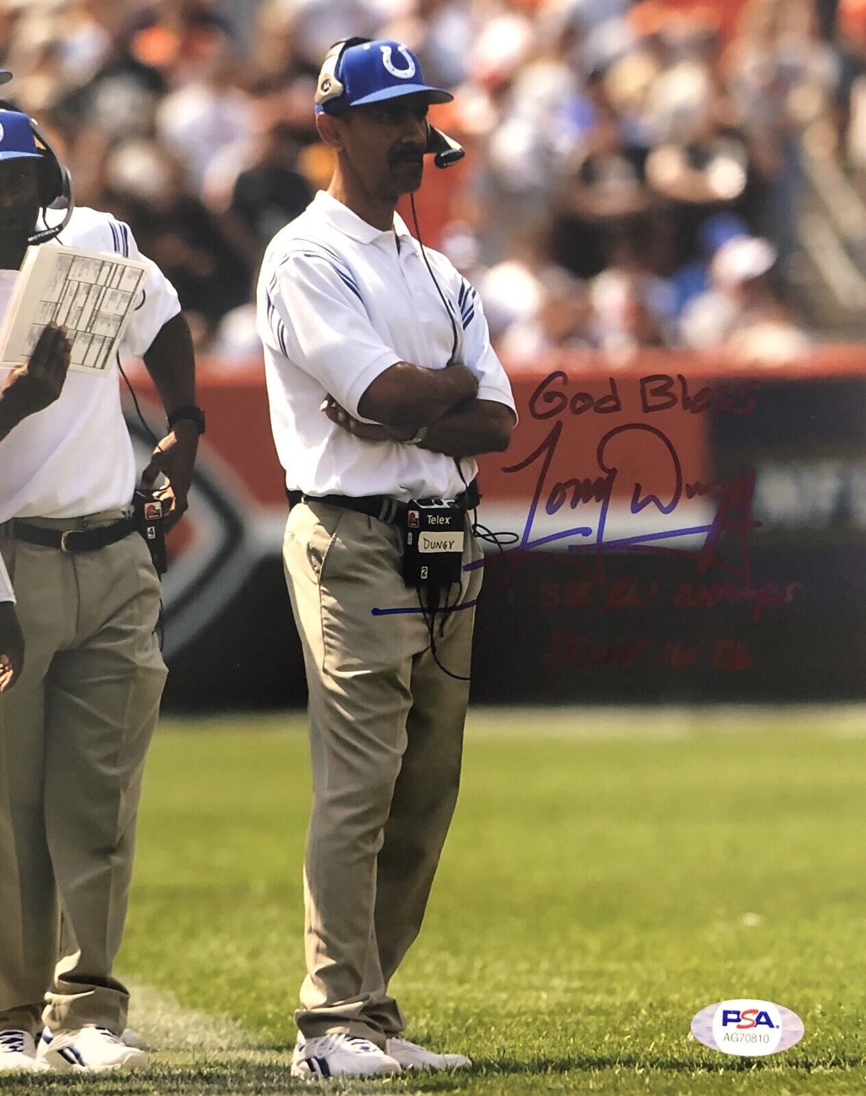 Tony Dungy Signed Autographed Indianapolis Colts 8x10 Photo Poster painting Super Bowl Psa/Dna