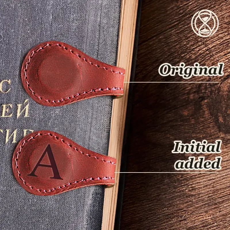 TimelessMark - Personalized Magnetic Leather Bookmark