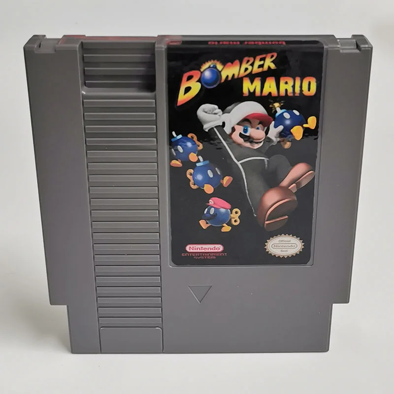 Bomber Mario For Nintendo NES - 8 Bit Game Cartridge
