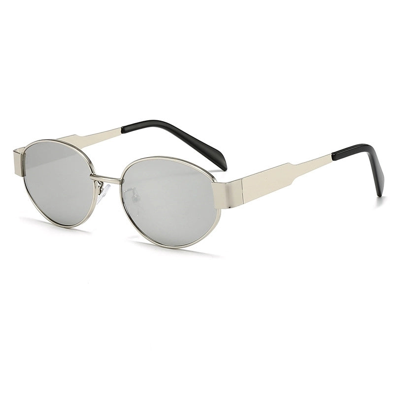 Basic Lady Minimalist Geometric Ac Oval Frame Full Frame Glasses