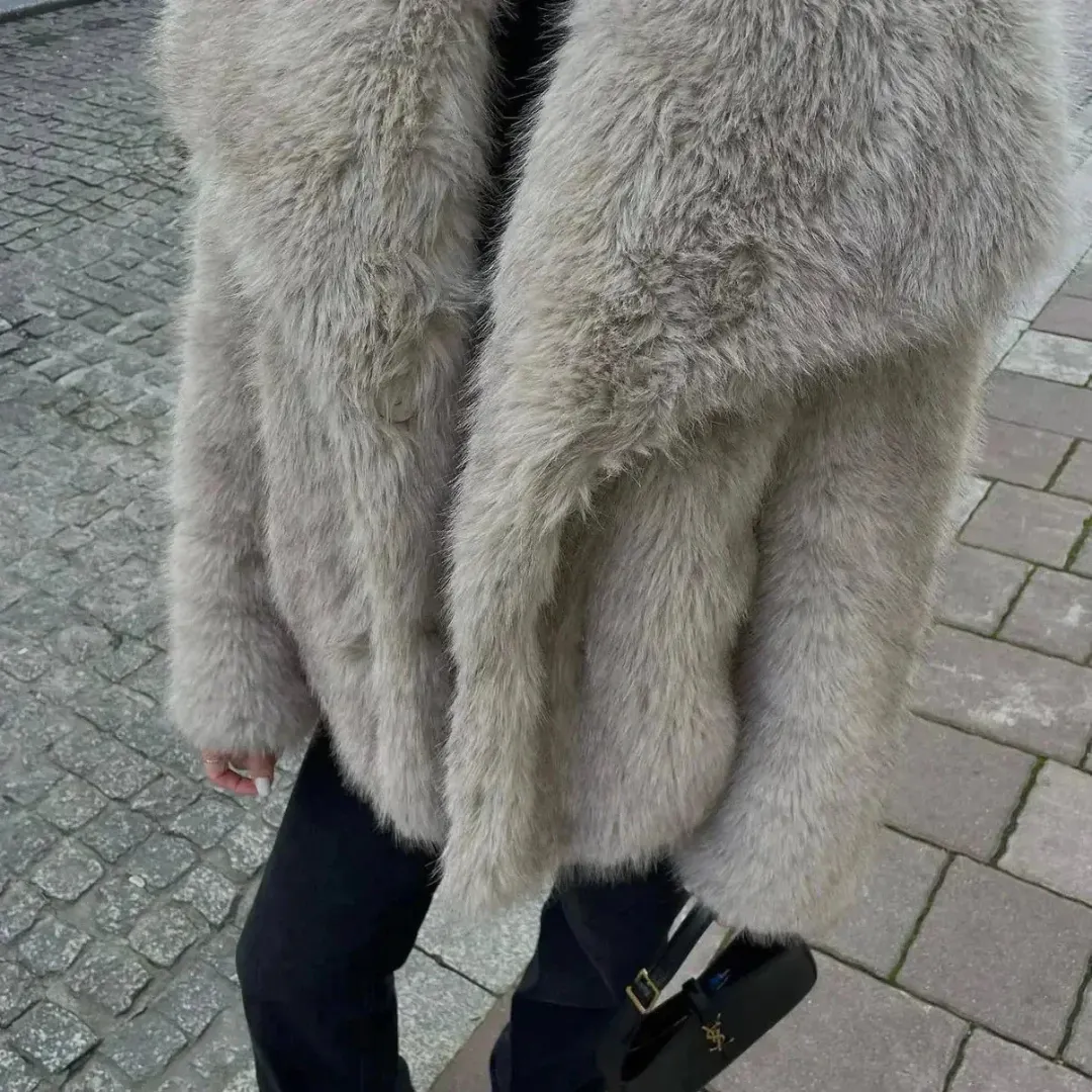 Bruna™ Faux Fur Coat Composition