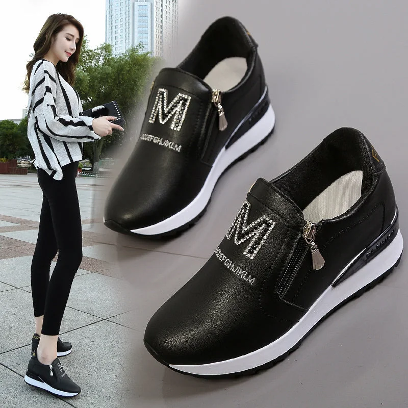 2022 New Women Wedges Casual Shoes Woman Height Increasing Breathable Women Sneakers Flats Trainers Shoes Platform Sneakers W38