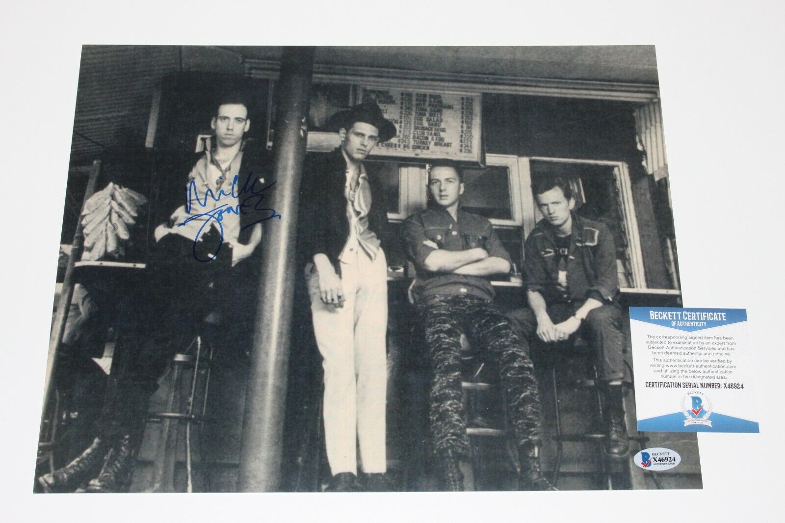 MICK JONES THE CLASH BAND SIGNED 11x14 Photo Poster painting 1 BECKETT COA GUITARIST BIG AUDIO