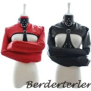 pornhint Pornhint Black Red Body Harness Restraint Cupless Straight Jacket Costume Fetishs Female